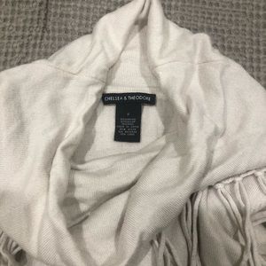 White fringe sweater